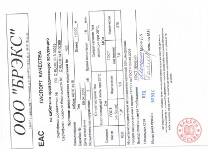 АВВГ 4х16
